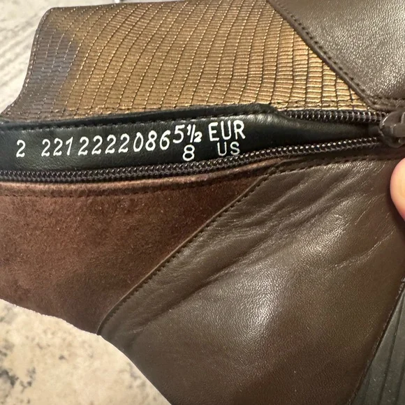 Mephisto Garita Dark Brown Side Zip Ankle Boots Booties Women’s Sz 8 - Picture 7 of 8